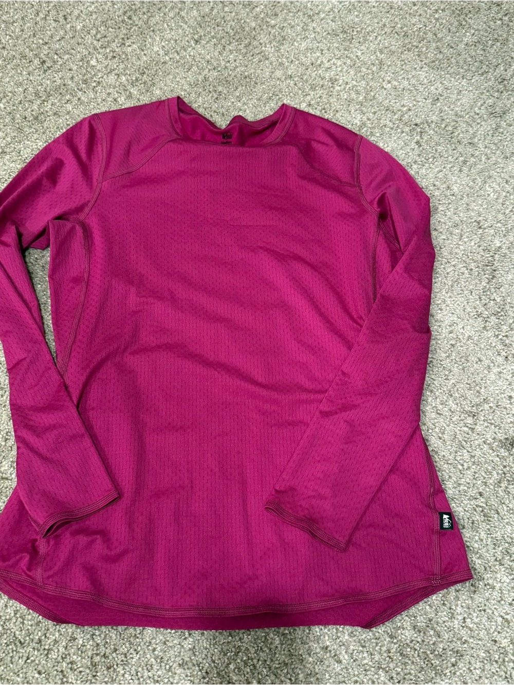 REI Magenta Long-Sleeve Performance Top